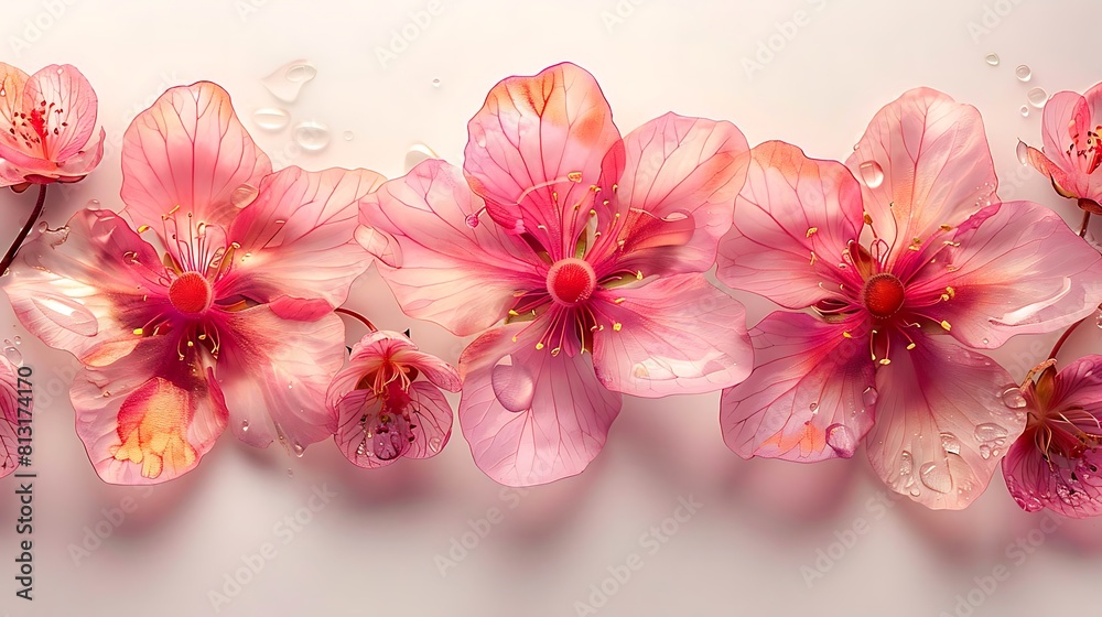 Realistic nature floral background