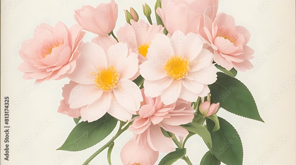 Realistic nature floral background Realistic nature floral background