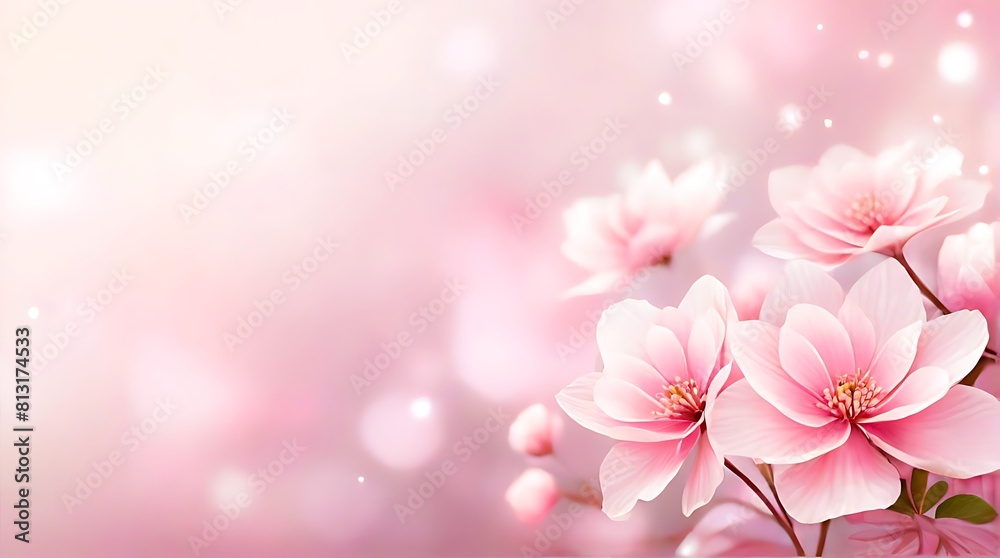 Realistic nature floral background
