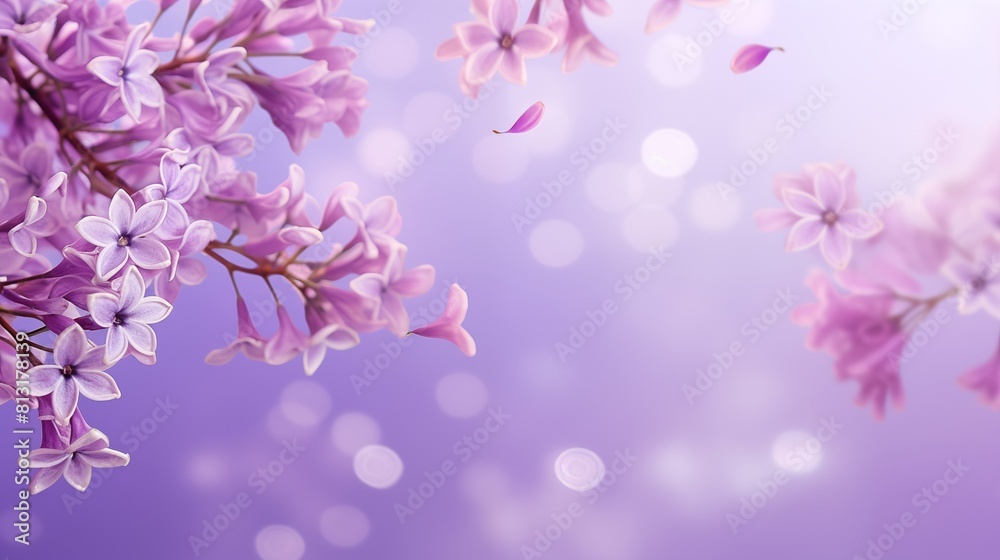 Serene View of Purple Lilac Blossoms With Bokeh Background Serene View of Purple Lilac Blossoms With Bokeh Background