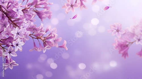 Serene View of Purple Lilac Blossoms With Bokeh Background