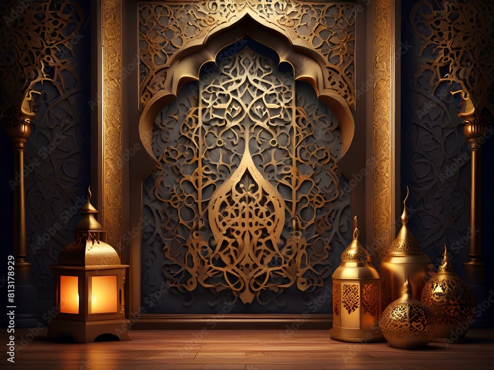 islamic background design creative concept of islamic celebration eid al adha 
