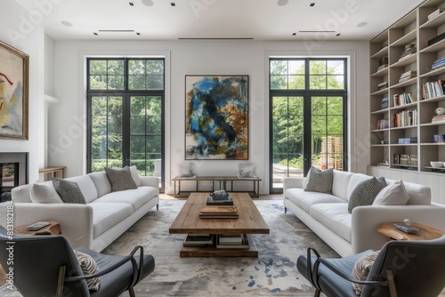 Spacious Modern Living Room with Minimalist Design