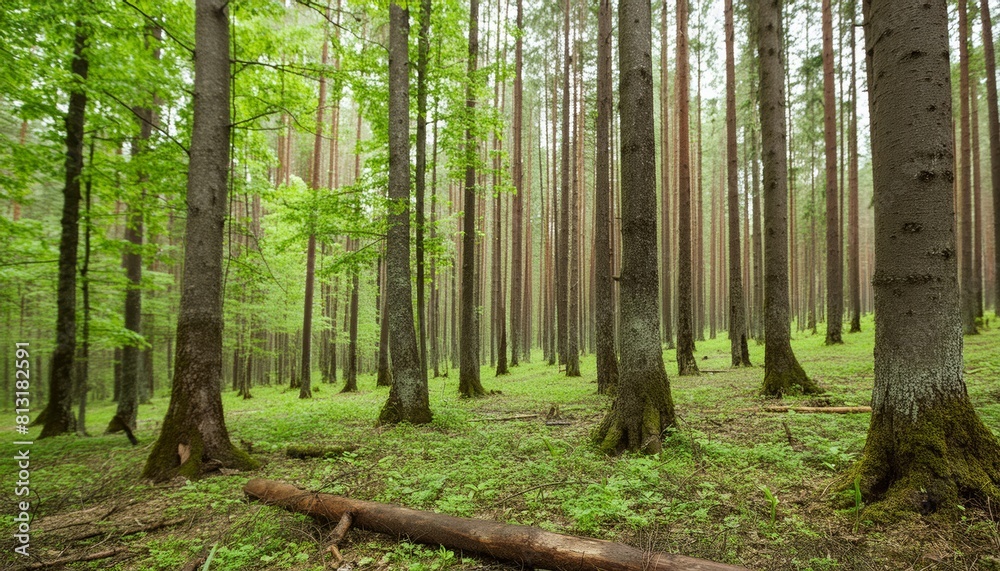 Obraz premium Generated image of a forest after the rain