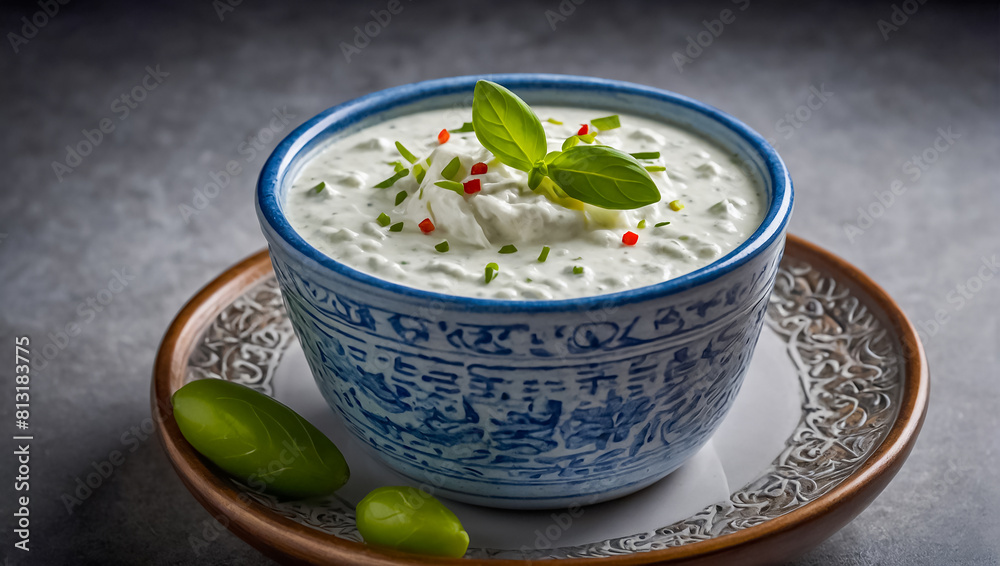 tzatziki sauce in a plate