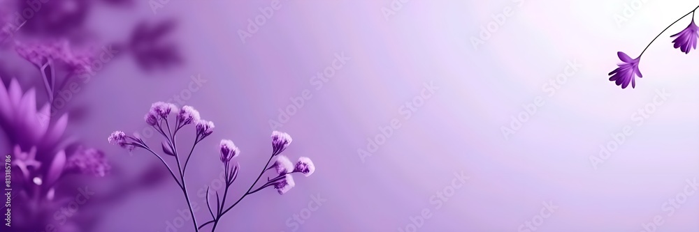 Naklejka premium Purple flowers with a purple background and a purple background