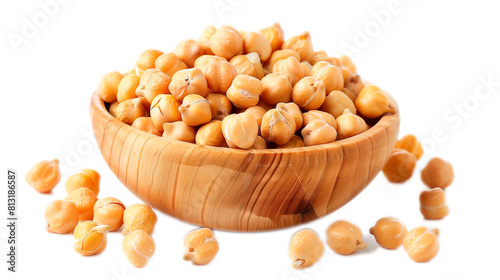 recipe, chickpeas, ingredients for homemade hummus isolated white background. Israeli, Lebanese, Middle Eastern cuisine. vegetarian recipes, healthy food