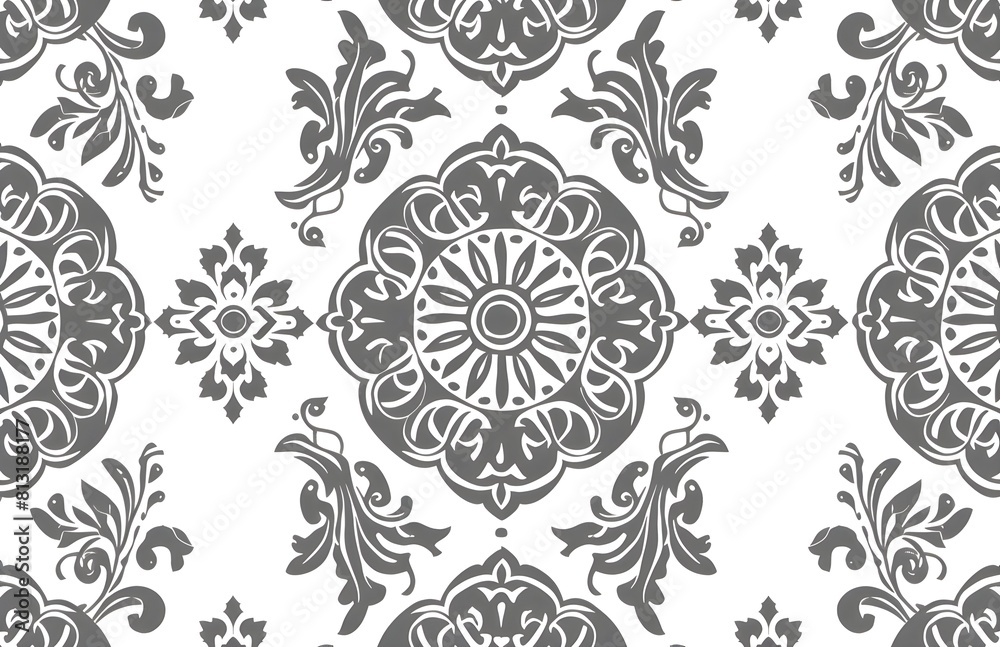 seamless pattern featuring traditional Indian motifs such as boho floral, textile printing. one solid and cohesive pattern.