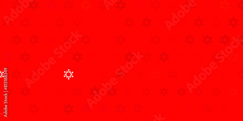 Light pink, red vector backdrop with virus symbols.