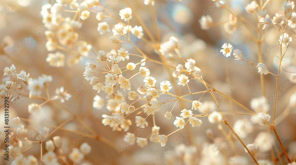 Close Up of White Flowers in a Field Close Up of White Flowers in a Field
