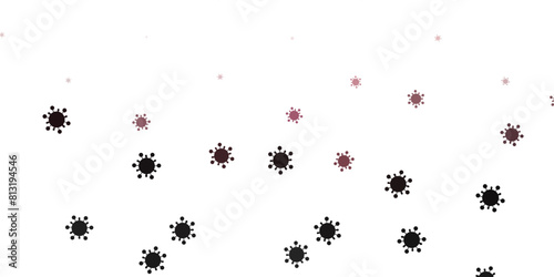 Light gray vector backdrop with virus symbols.