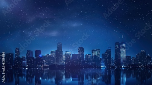 Wallpaper Mural city ​​line with night sky Torontodigital.ca