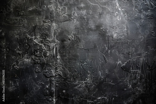 Old wall texture cement dark black gray background abstract grey color design are light with white gradient background - generative ai photo