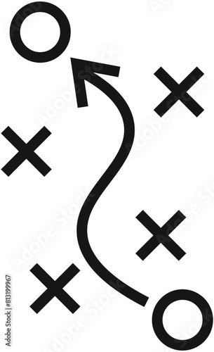 Tactic icon.Tactics business concept icon. Vector 