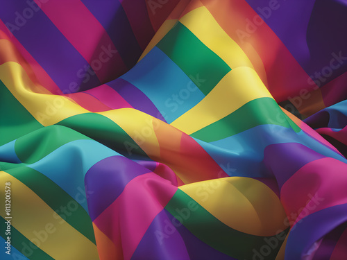 Backgrounds patterns designed with LGBT pride march flag, Generative AI