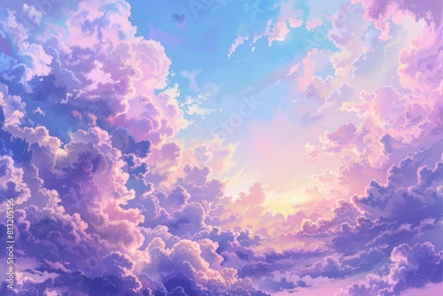 Sky clouds background - generative ai