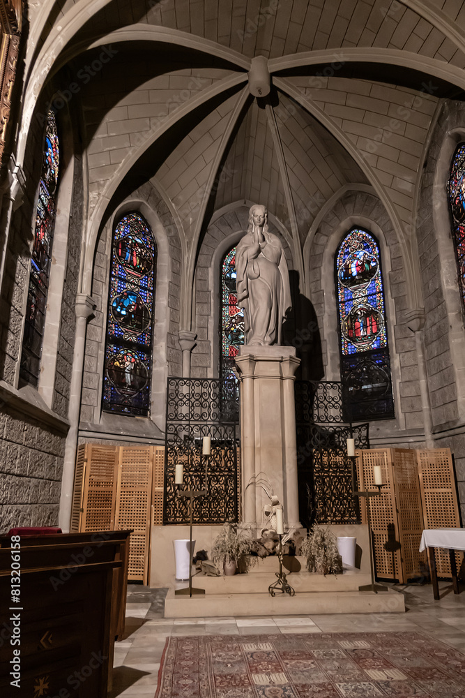 Interior of Roman Catholic Basilica of Notre Dame de Nice (Basilique de