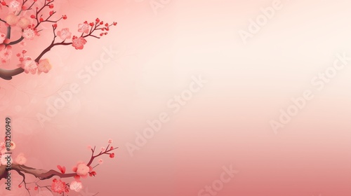 Pastel Pink Cherry Blossom Background Evoking Tranquility and Natural Beauty