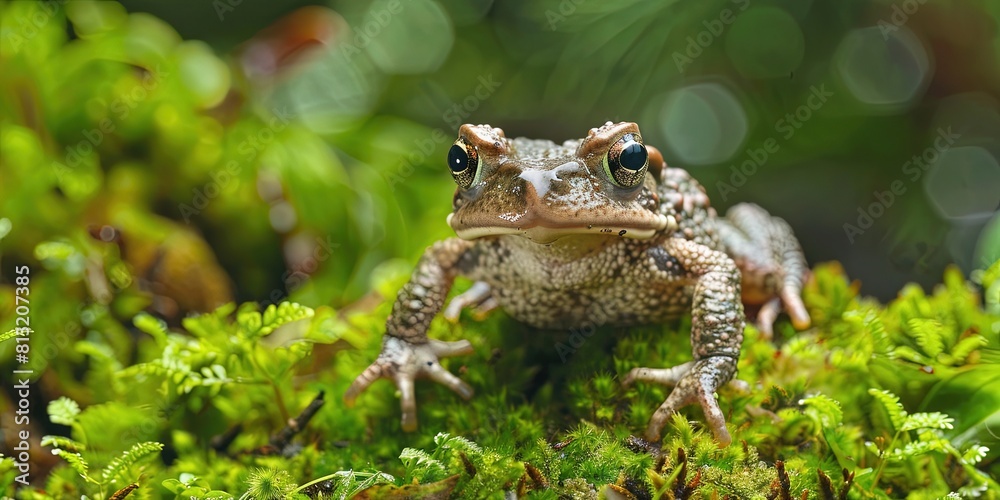 Naklejka premium photo of cute baby toad 