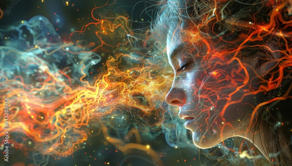 Exhibit an artist creating digital art directly from their visual and emotional thoughts through a braincomputer interface