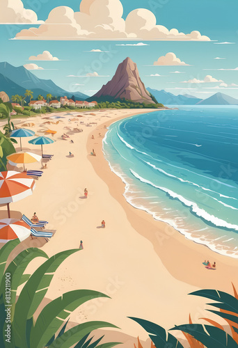 Rio de Janeiro's vibrant beach scene in summer