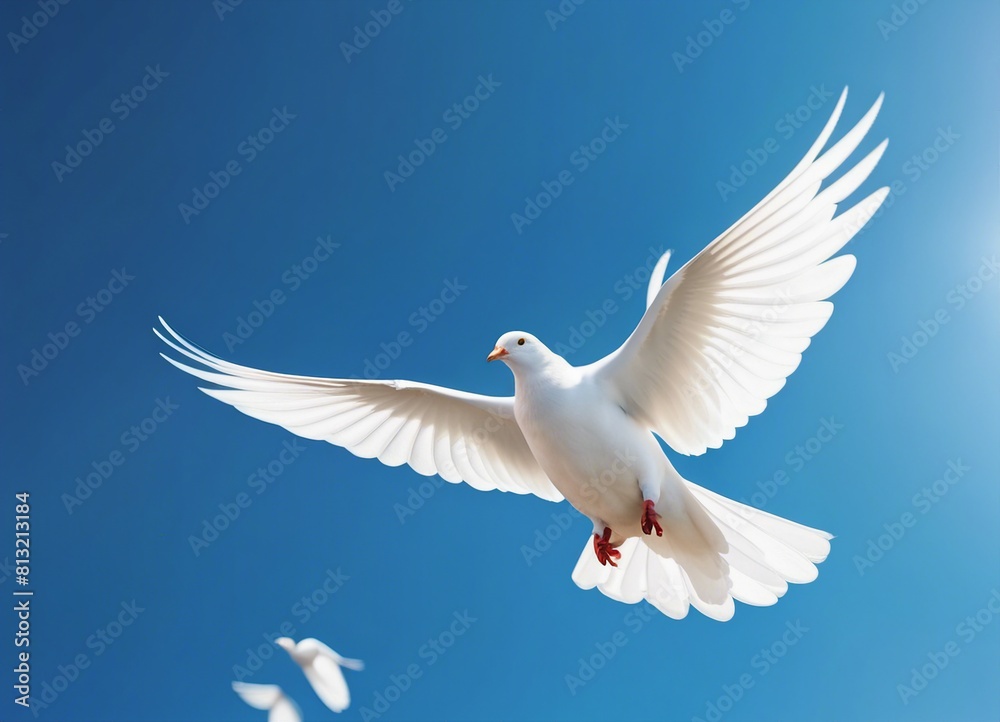 Obraz premium white dove flying