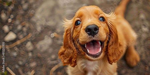 Obraz na płótnie happy cocker spaniel puppy