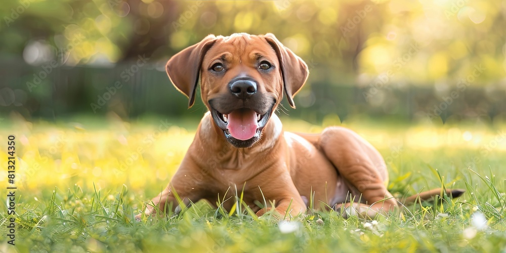 happy rhodesian ridgeback puppy -