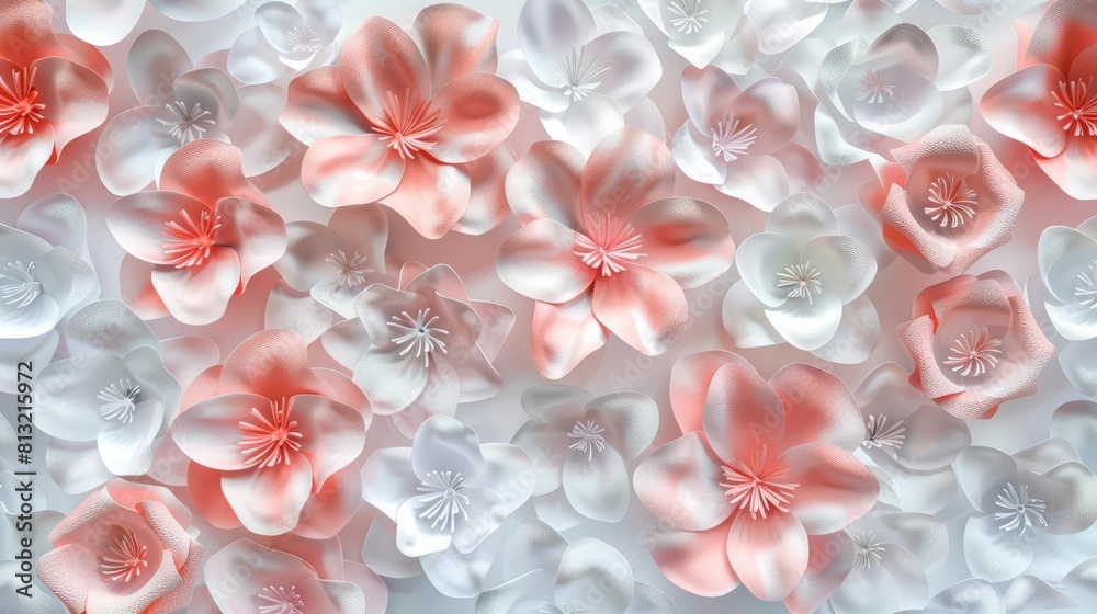 delicate white and pink floral 3d wall texture abstract background delicate white and pink floral 3d wall texture abstract background