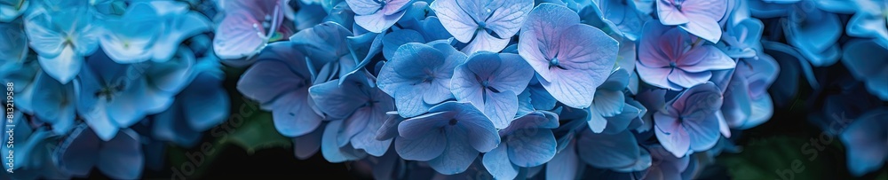 blue hydrangeas --delicate flowers in bloom blue hydrangeas --delicate flowers in bloom