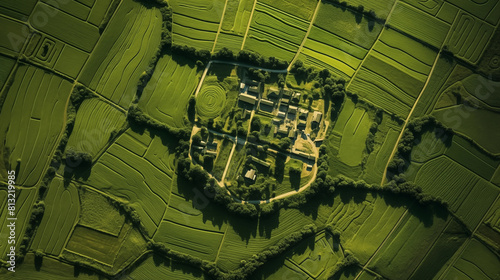 Agro culture view from above