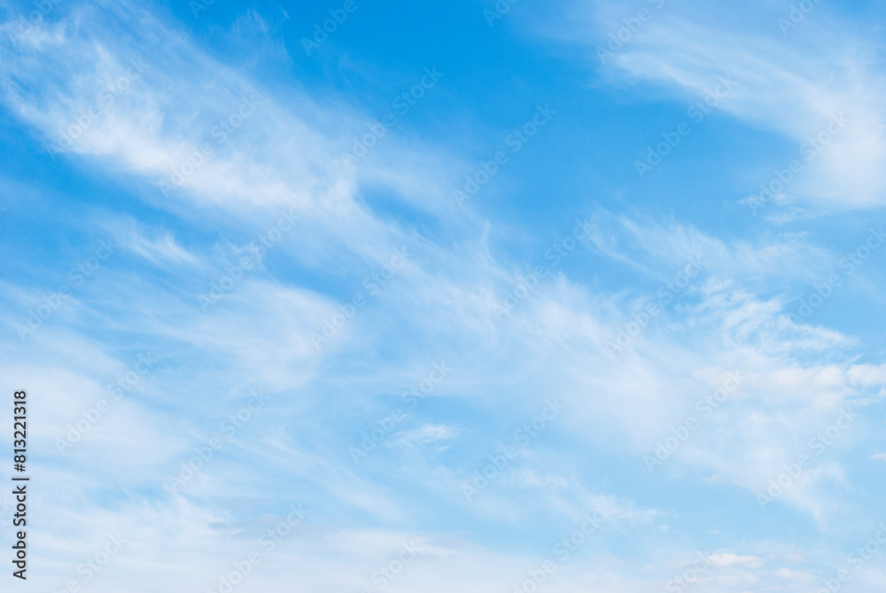 gentle clouds in the blue sky