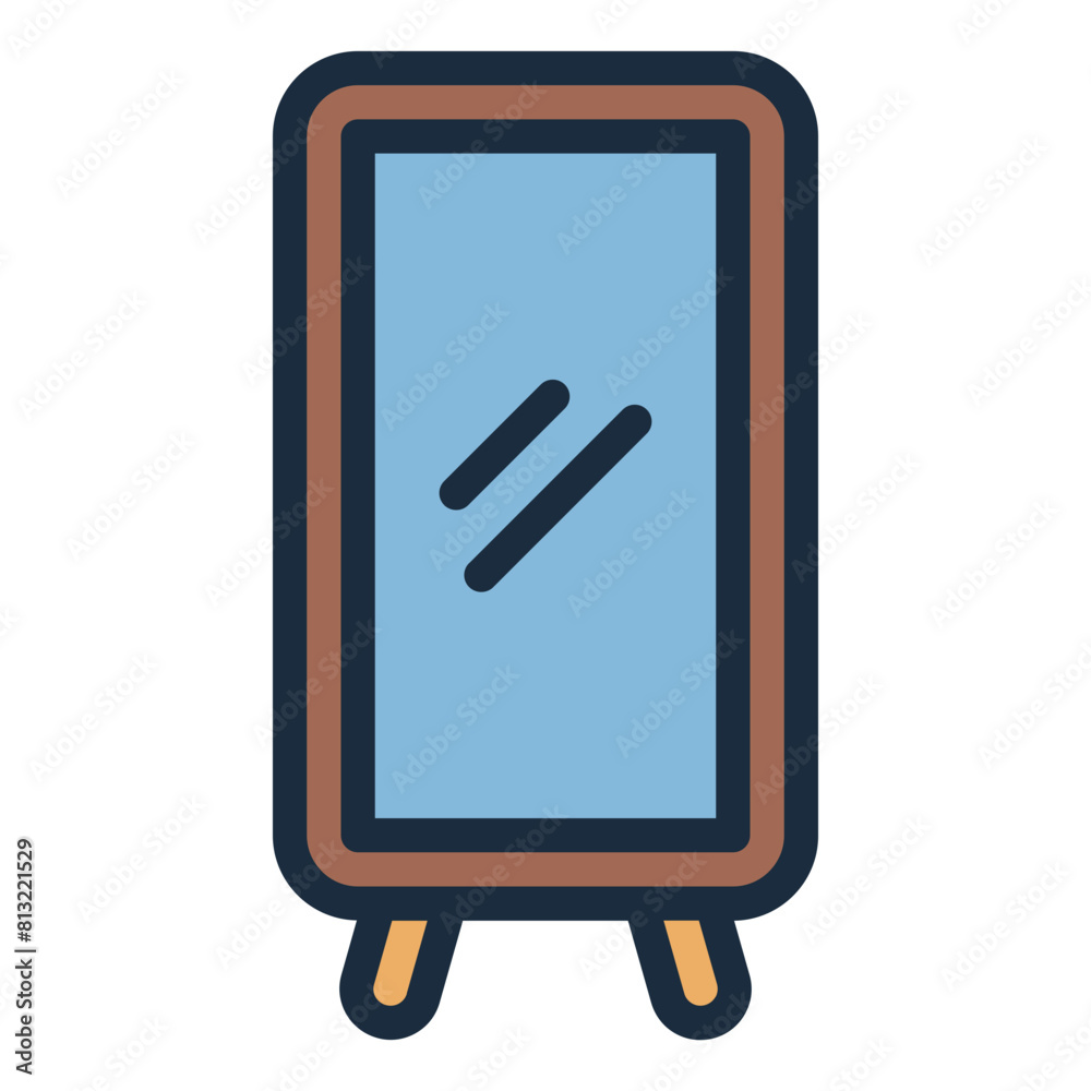 Mirror interior home decoration icon