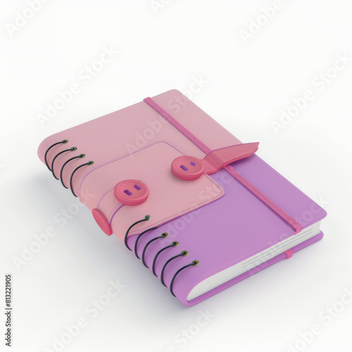 Stylish Layered Notebook Stack, Creative Design photo