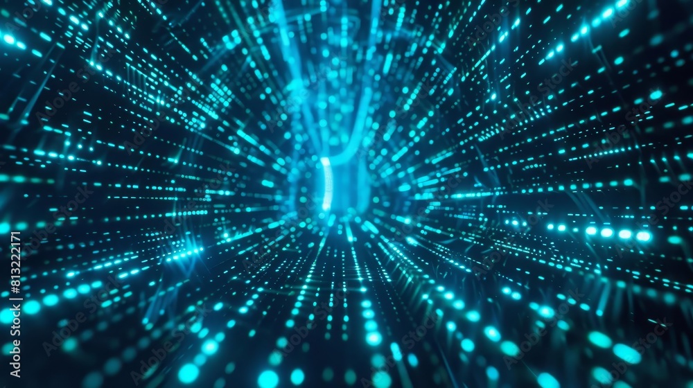 futuristic cyber identification technology with binary code and glowing blue lines scifi concept futuristic cyber identification technology with binary code and glowing blue lines scifi concept