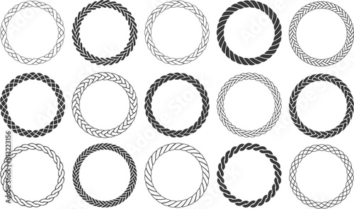 Round rope shapes collection © vectortatu