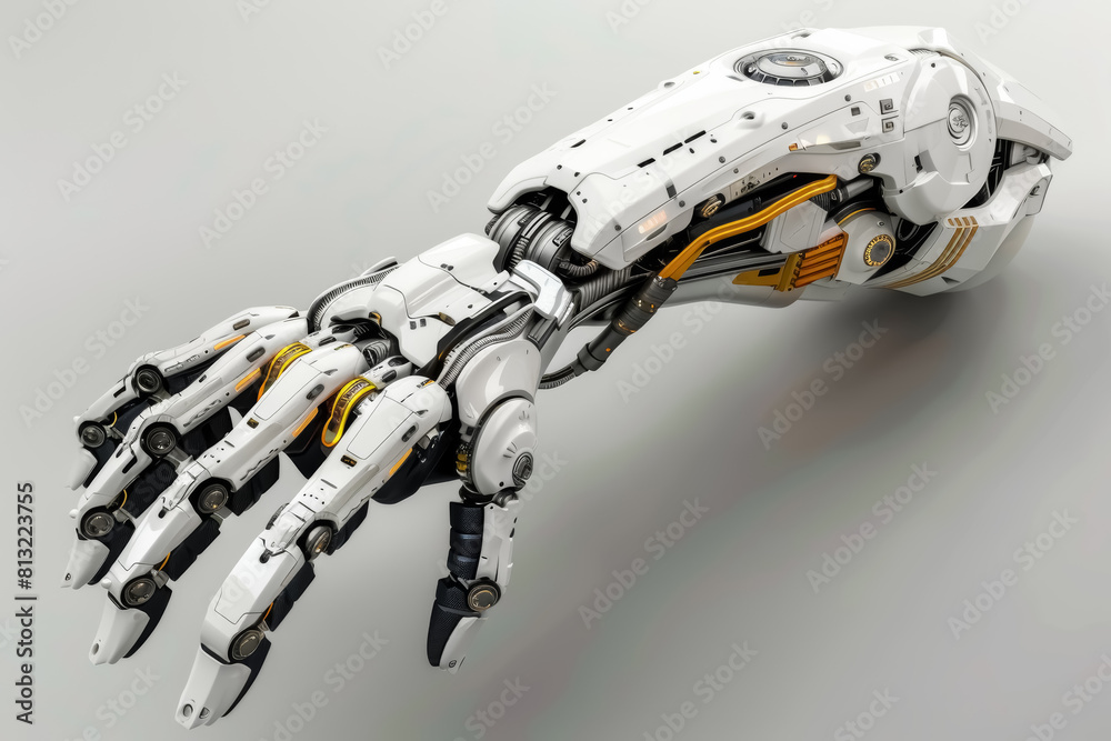advanced robotic hand technology, detailed mechanical fingers for artificial intelligence applications