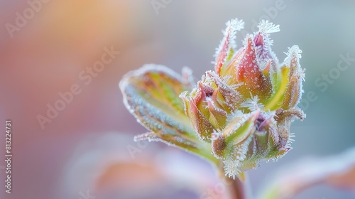 A close up of a flower with frost on it © Vilayat
