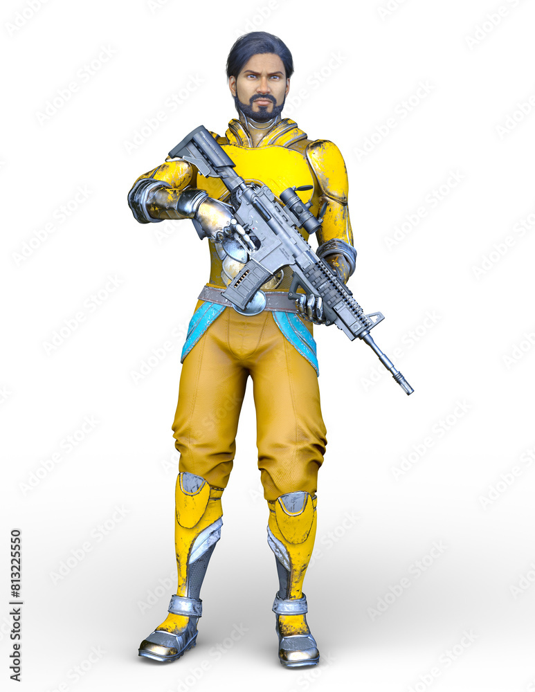 サイバー戦士　3DCGレンダリング