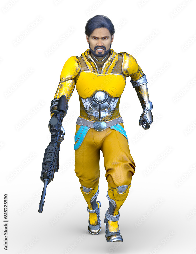 サイバー戦士　3DCGレンダリング