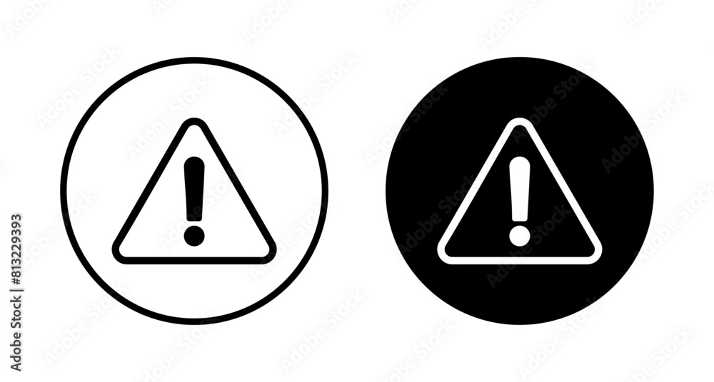 Exclamation danger sign vector isolated on white background. attention sign icon. Hazard warning attention sign. icon alert. Risk