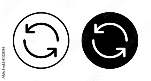 Refresh icon vector isolated on white background. Reload icon vector. Update icon. convert icon