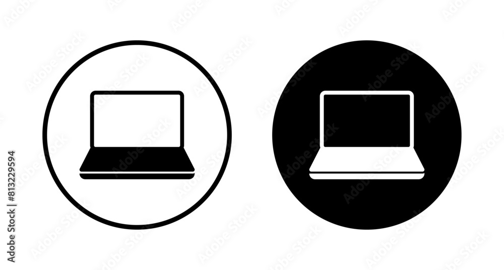 Laptop icon vector isolated on white background. Laptop vector icon Laptop icon vector isolated on white background. Laptop vector icon