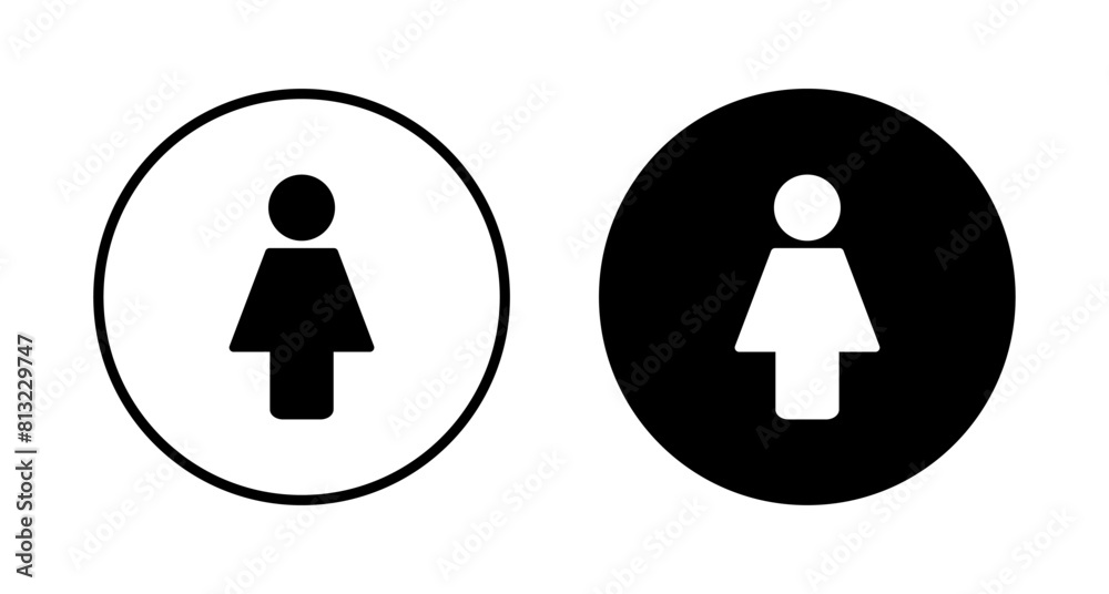 Female icon vector isolated on white background. woman icon vector Female icon vector isolated on white background. woman icon vector