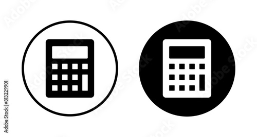 Calculator icon vector isolated on white background. Calculator vector icon. Accounting icon