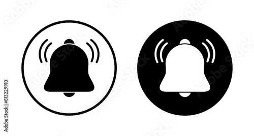 Bell Icon vector isolated on white background. Notification symbol. Bell vector icon