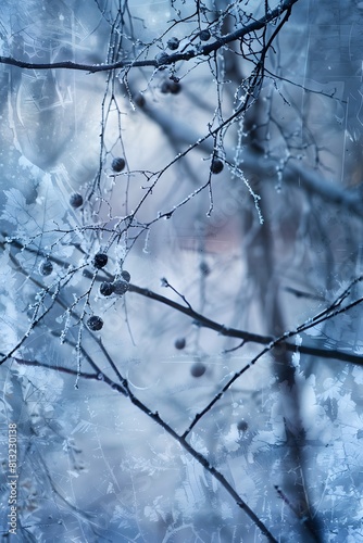 Winter abstract nature art 