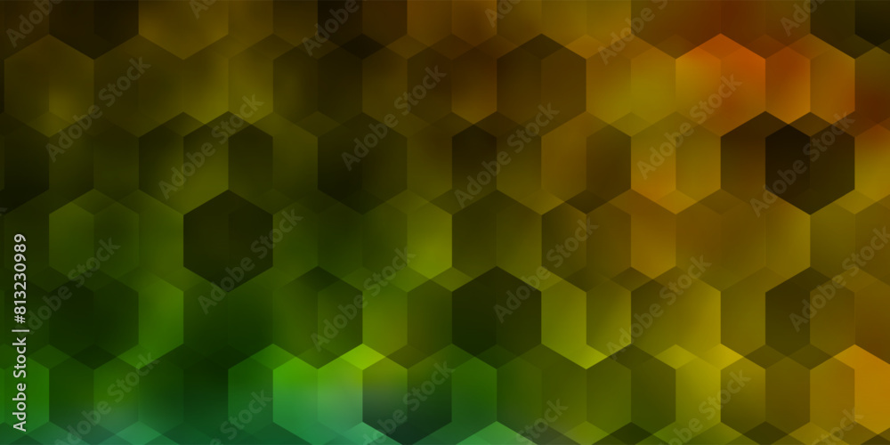 Light Blue, Yellow vector texture with colorful hexagons.