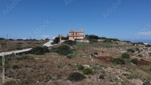 Selmun palace with mediterranean sea in the back. May 2024. High quality 4k footage photo