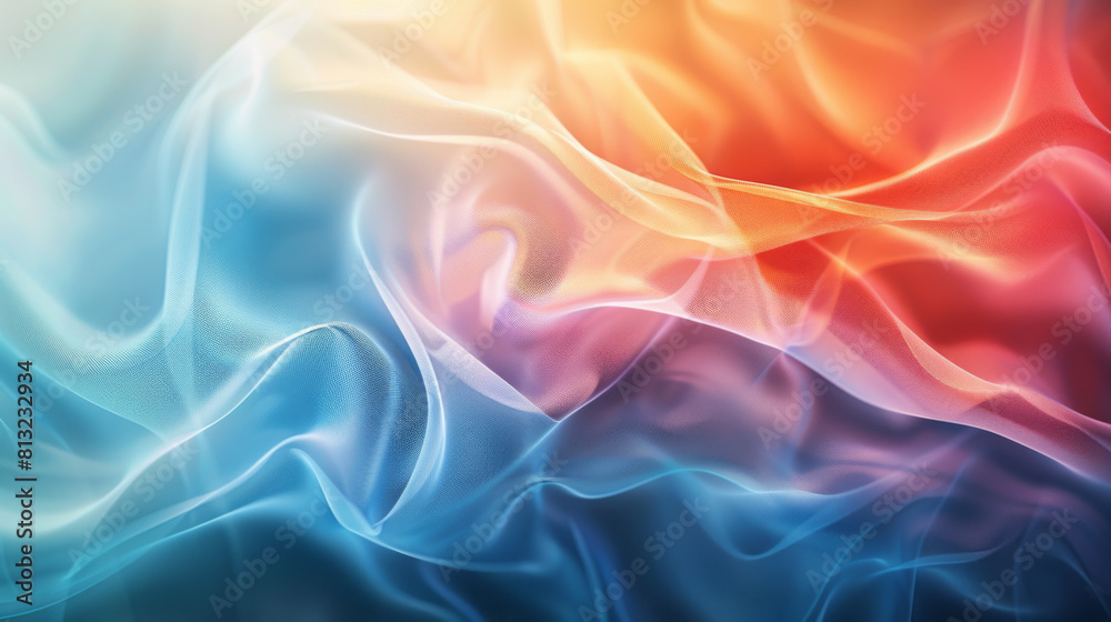 Vivid abstract background showcasing a fluid blend of blue and orange colors in a soft, wavy pattern. Vivid abstract background showcasing a fluid blend of blue and orange colors in a soft, wavy pattern.